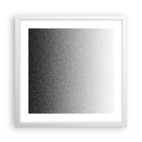 Plakat i hvid ramme - På vej mod lyset - 40x40 cm