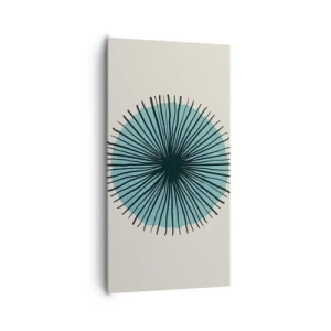 Lærredstryk - Billede på lærred - Strålende på blå - 65x120 cm