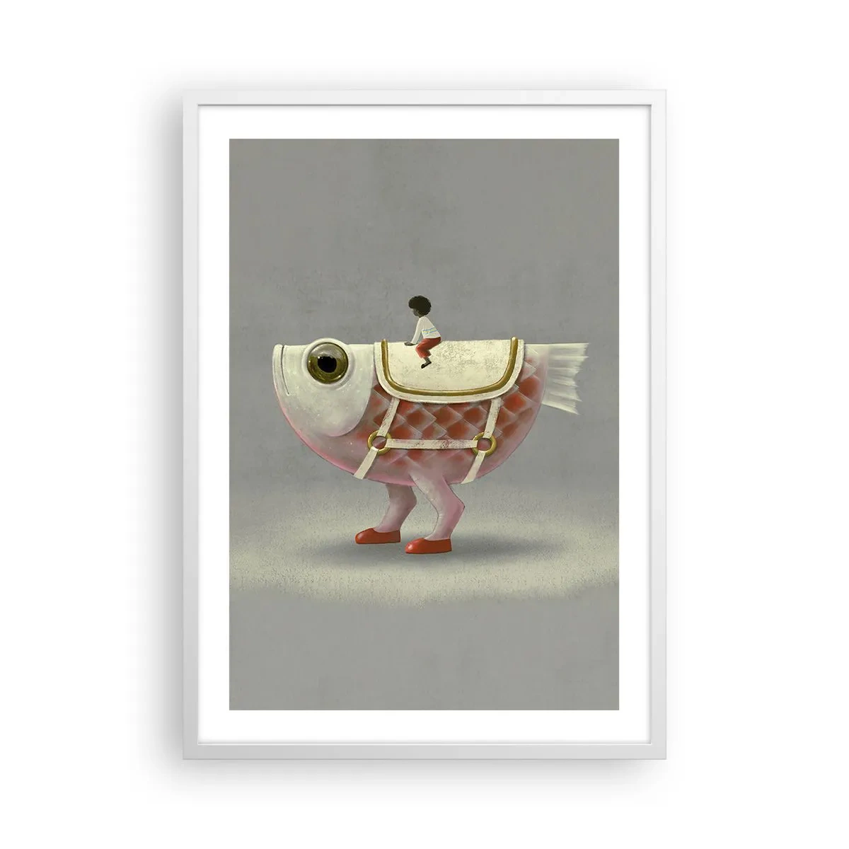 Plakat i hvid ramme - Rybonski rytter - 50x70 cm