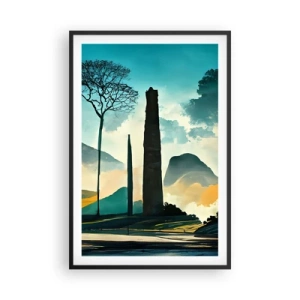 Plakat i sort ramme - Stadig højere og højere - 61x91 cm