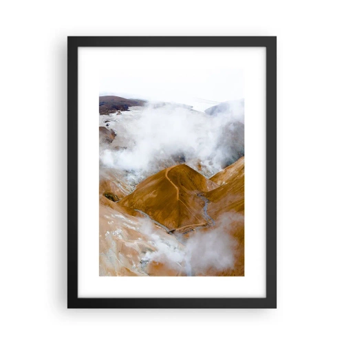 Plakat i sort ramme - Den rå skønhed i Island - 30x40 cm