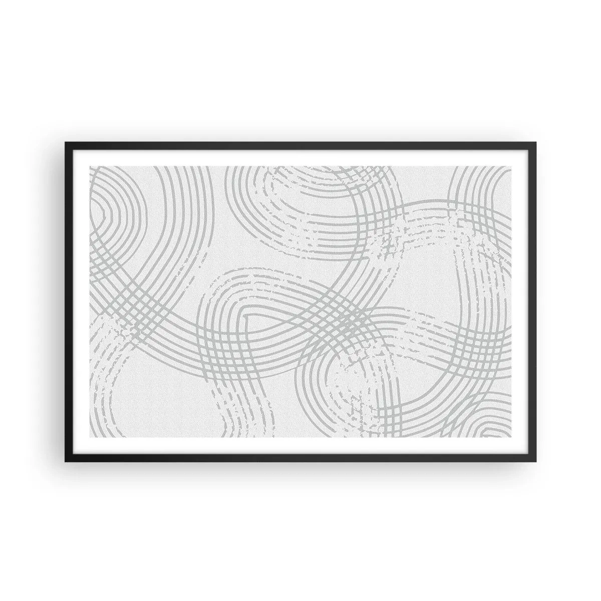 Plakat i sort ramme - Der er ingen lige vej - 91x61 cm