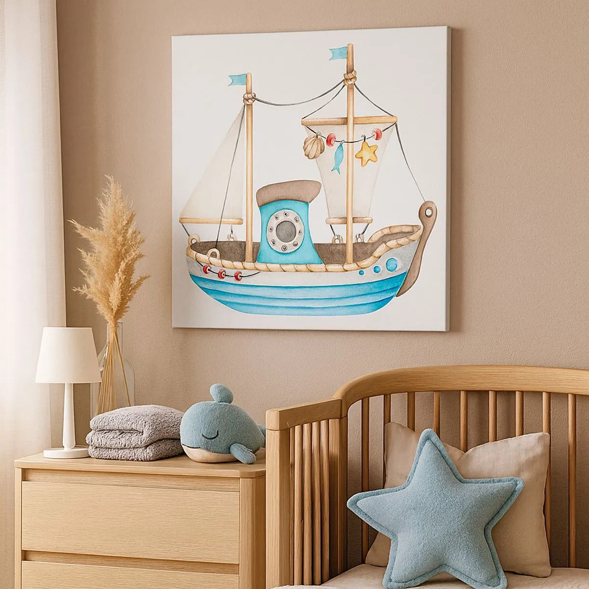 Lærredstryk - Billede på lærred - Ohøj, eventyr! - 30x30 cm