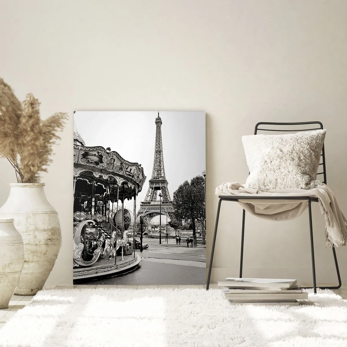 Billede på glas - Når der gælder sjov, er det kun i Paris - 50x70 cm