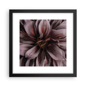 Plakat i sort ramme - Blomstret hjerte - 30x30 cm