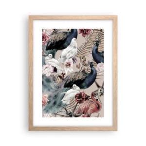 Plakat i ramme af lyst egetræ - I paladsets have - 30x40 cm