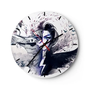 Vægur, Uret - Dæmonisk og smuk - 40x40 cm