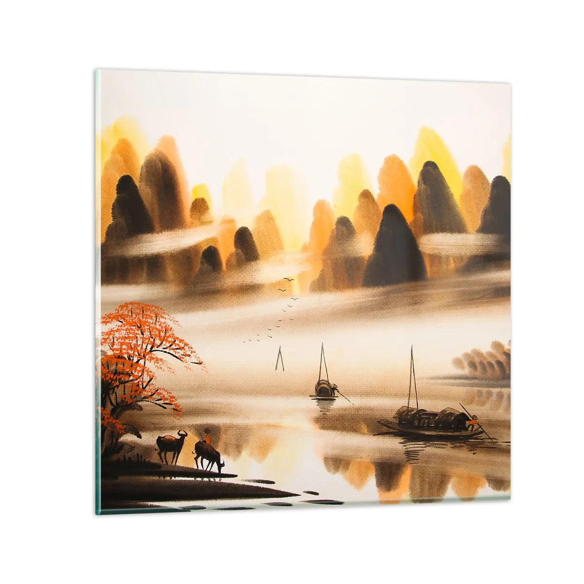 Billede på glas - Længere væk end det fjerne Østen - 50x50 cm