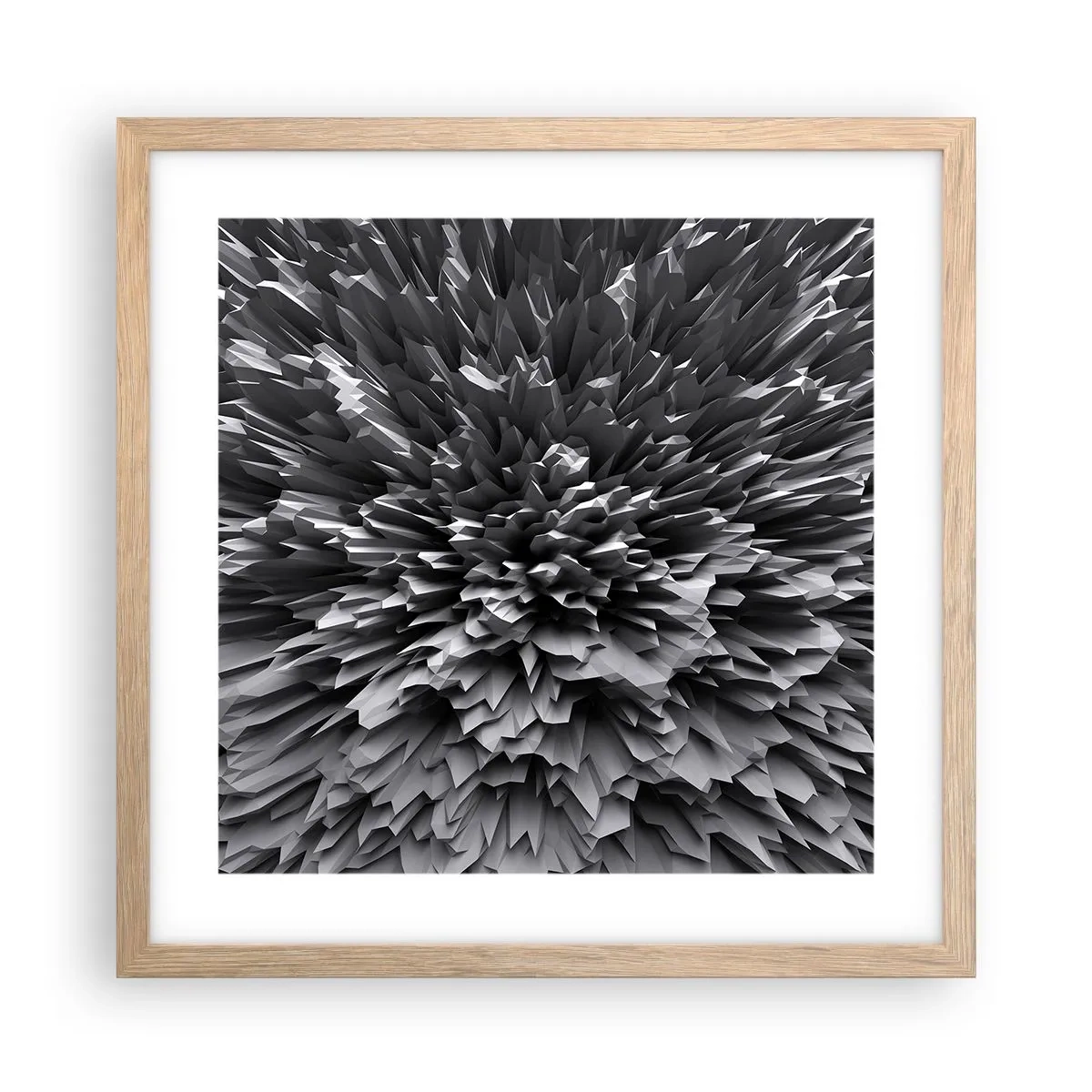 Plakat i ramme af lyst egetræ - Det kan ikke blive skarpere end dette - 40x40 cm