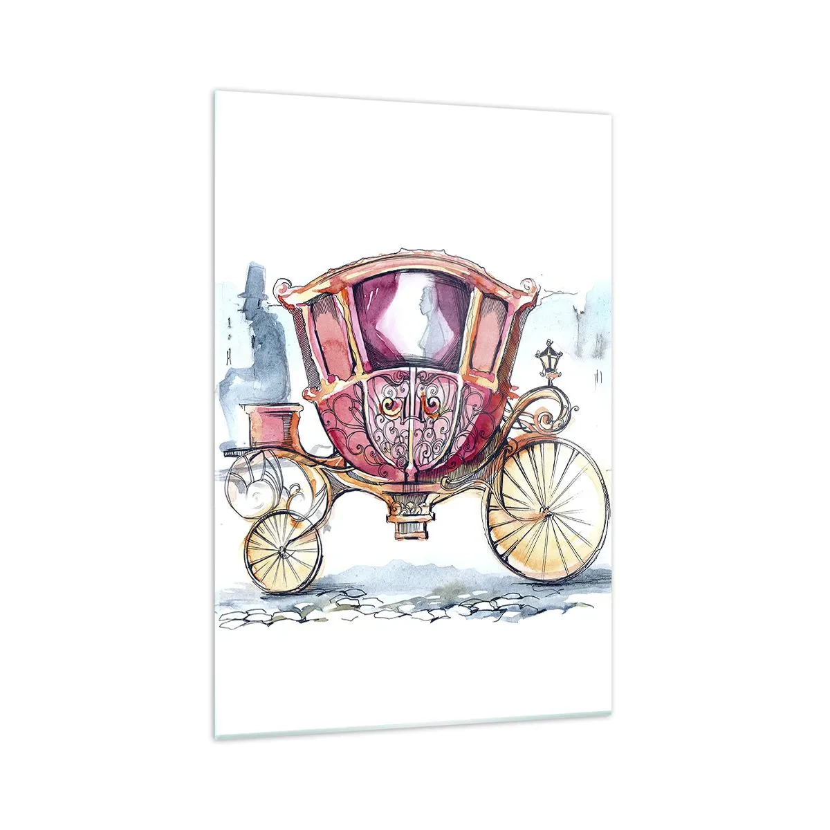 Billede på glas - Til brylluppet eller til ballet? - 70x100 cm