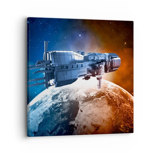 Lærredstryk - Billede på lærred - Forsigtig observatør - 30x30 cm