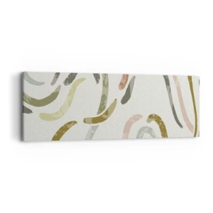 Lærredstryk - Billede på lærred - Abstraktionens glade dans - 90x30 cm