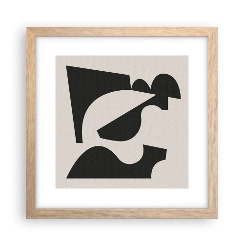 Plakat i ramme af lyst egetræ - Sammensæt din egen - 30x30 cm