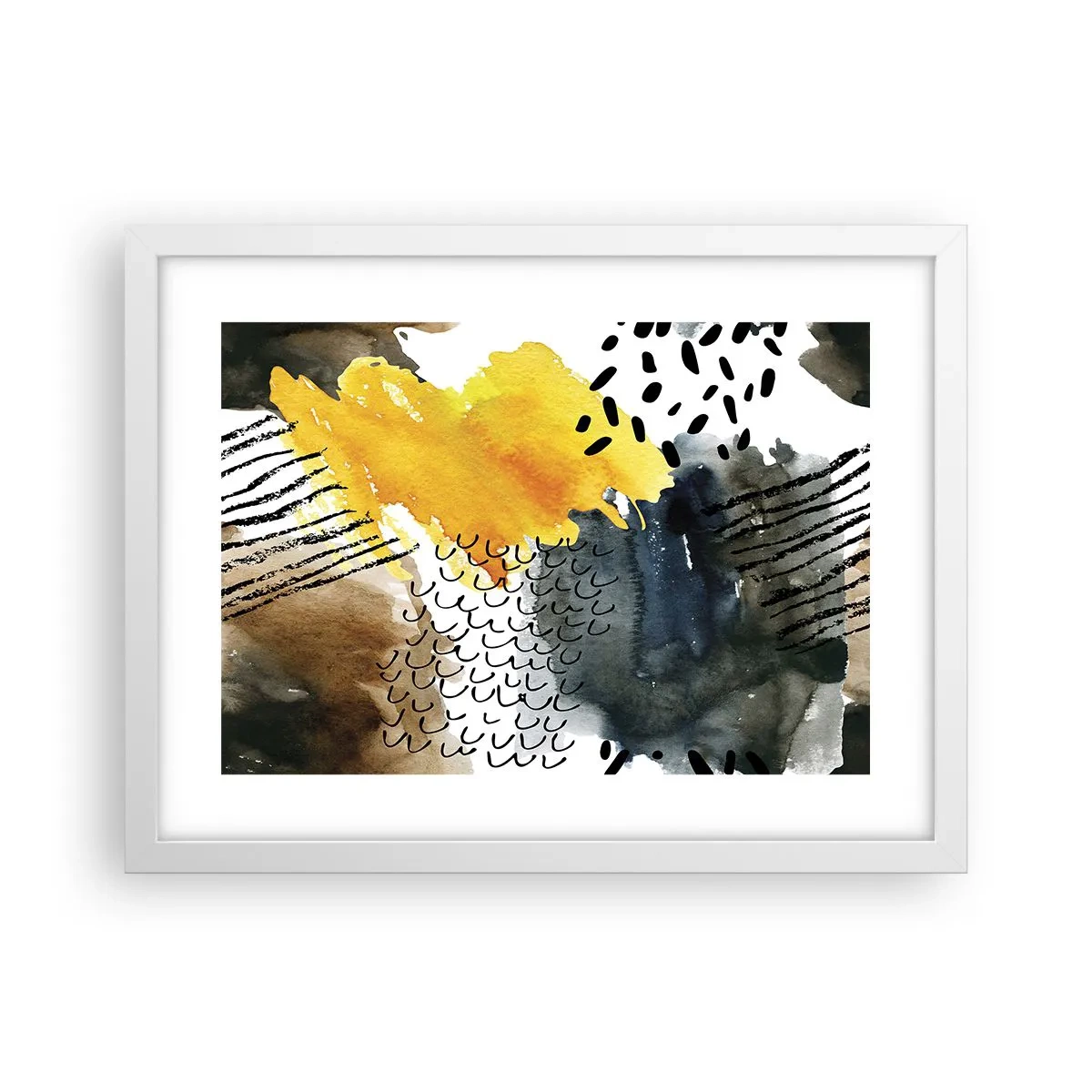 Plakat i hvid ramme - Et møde mellem elementerne - 40x30 cm