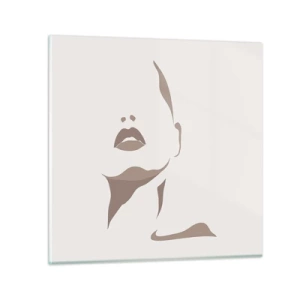 Billede på glas - Skabt af lys og skygge - 60x60 cm