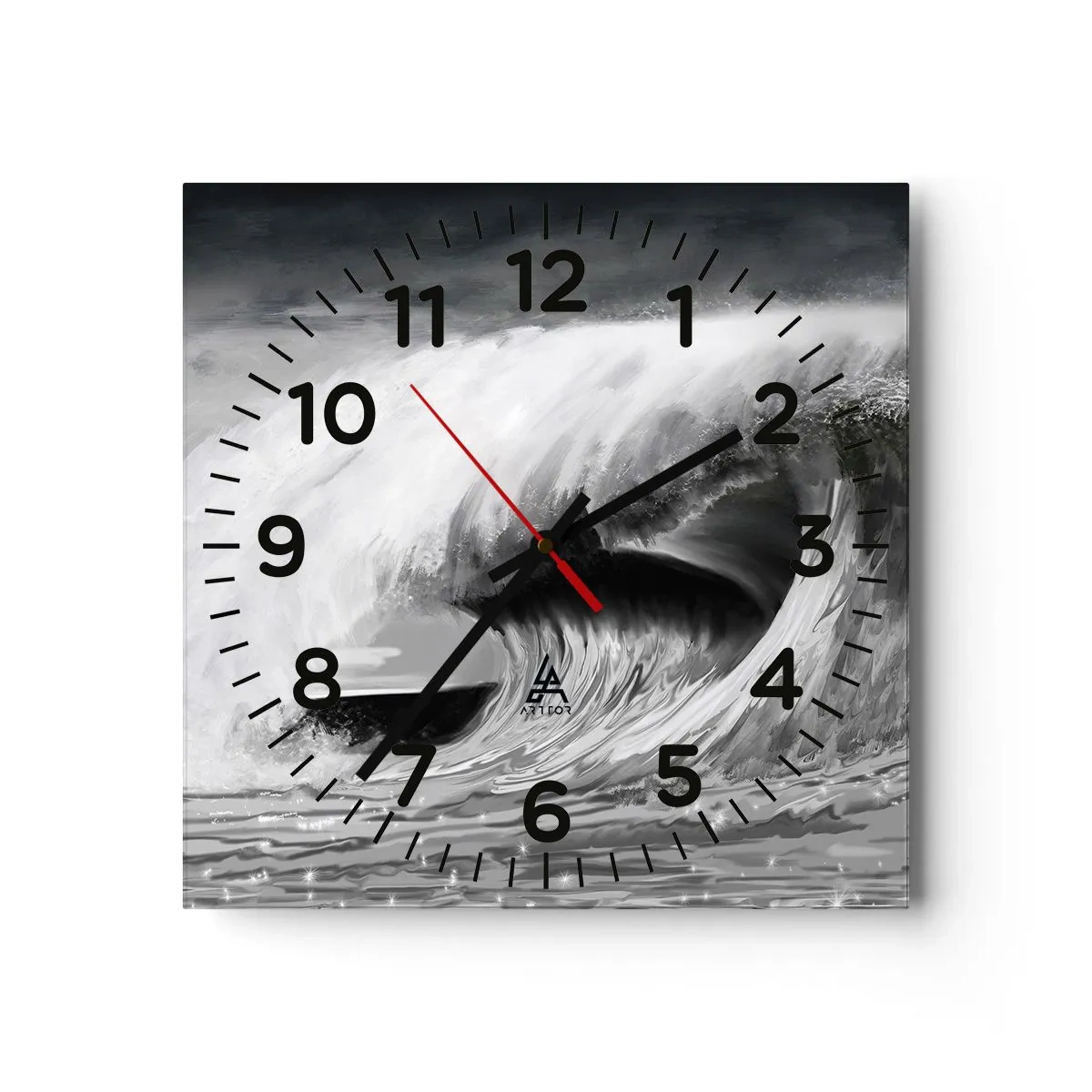 Vægur, Uret - Havets vrede - 30x30 cm