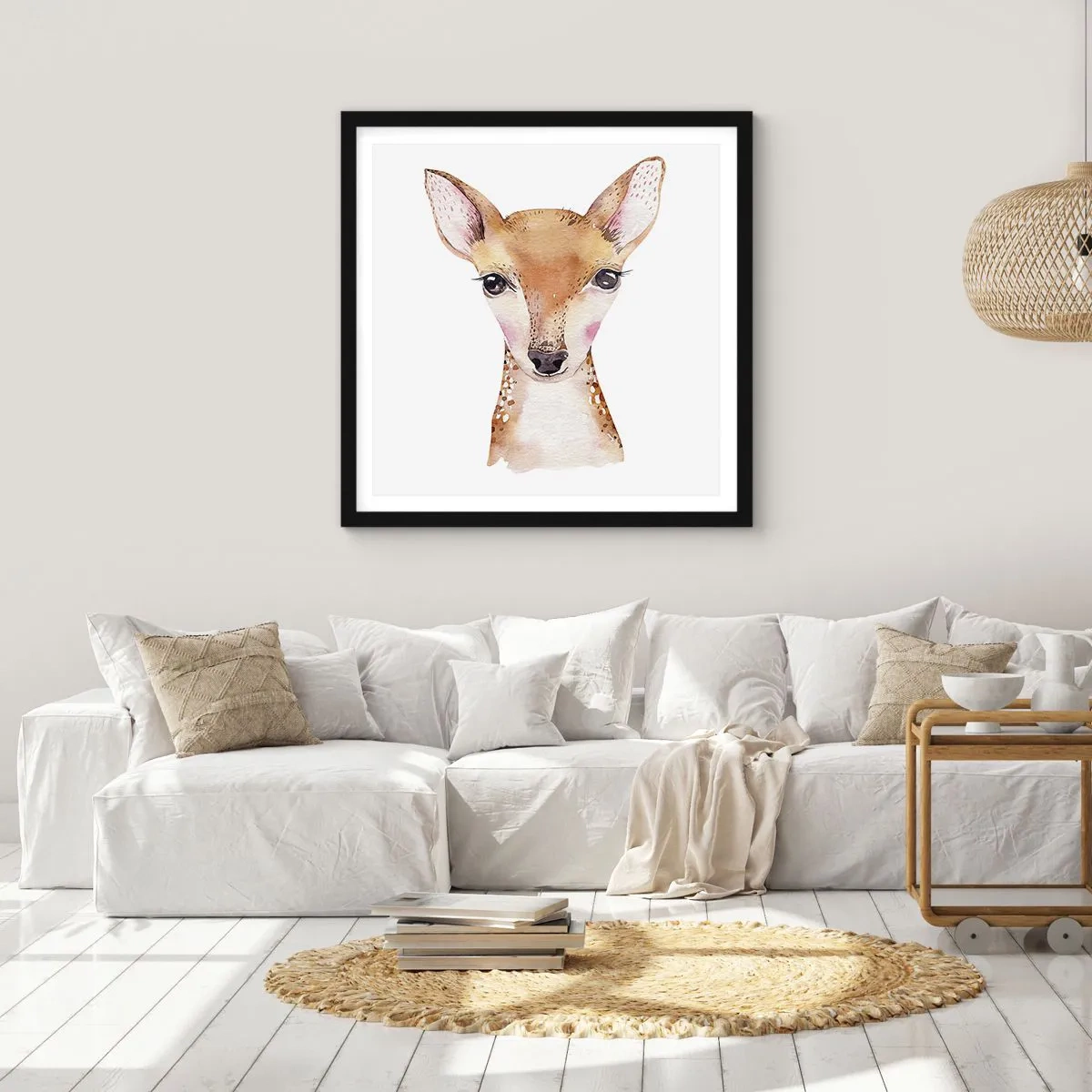 Plakat i sort ramme - Uskyldighedens natur - 60x60 cm