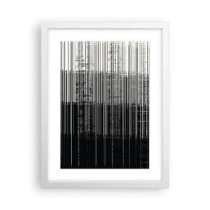 Plakat i hvid ramme - Bølger og vibrationer - 30x40 cm