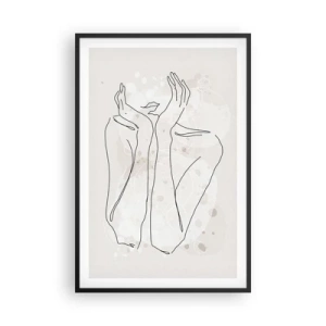 Plakat i sort ramme - En drømmende stund - 61x91 cm