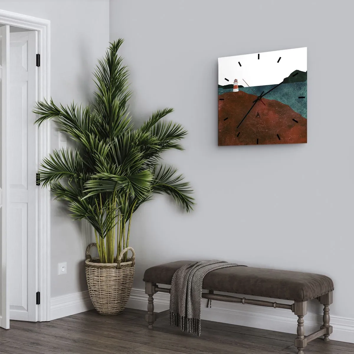 Vægur, Uret - Med blikket rettet mod havet - 30x30 cm