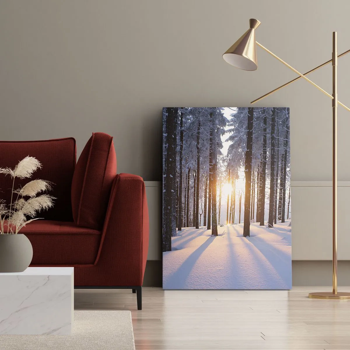 Lærredstryk - Billede på lærred - Klart i sort og hvidt - 45x80 cm