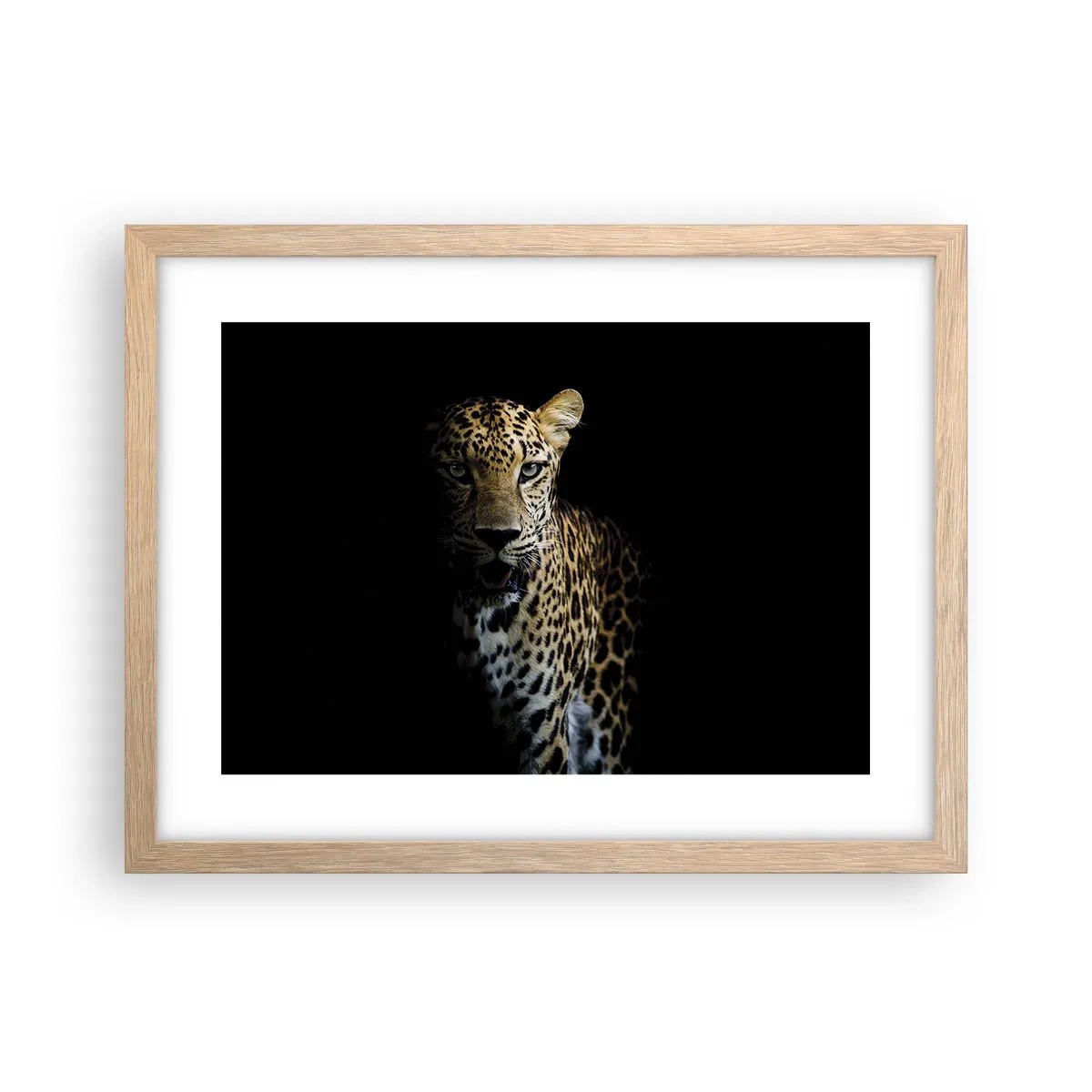 Plakat i ramme af lyst egetræ - Mørk skønhed - 40x30 cm