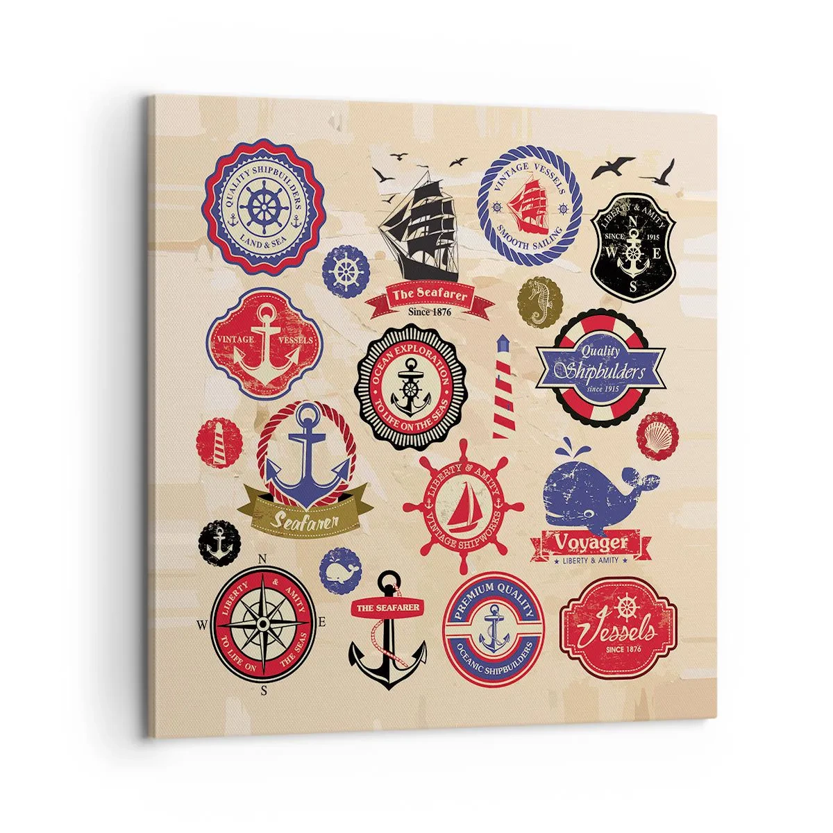 Lærredstryk - Billede på lærred - Sejlsportsbroderskab - 60x60 cm