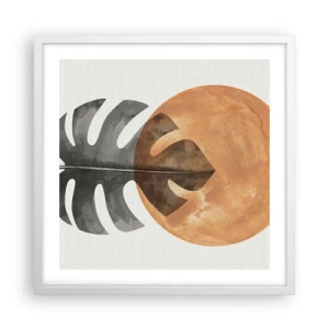 Plakat i hvid ramme - Altid solen - 50x50 cm