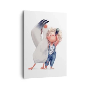 Lærredstryk - Billede på lærred - En plan for en fantastisk rejse - 50x70 cm