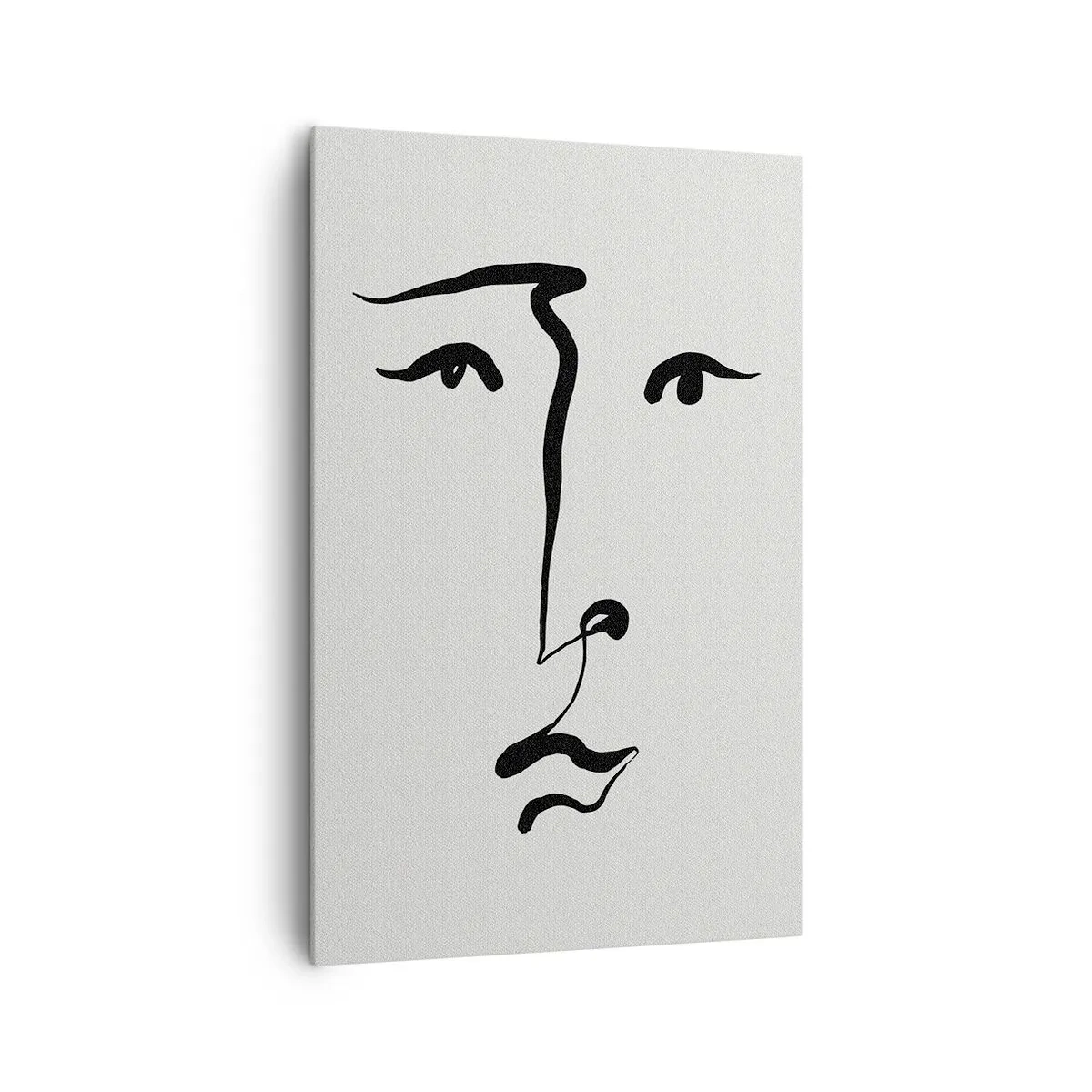 Lærredstryk - Billede på lærred - Portræt i én linje - 80x120 cm