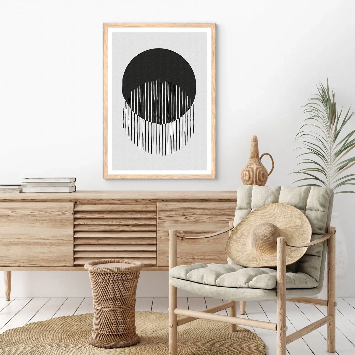 Plakat i ramme af lyst egetræ - Hans alter ego - 50x70 cm