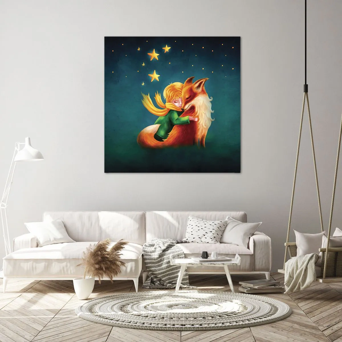 Lærredstryk - Billede på lærred - Lille Prins - 60x60 cm