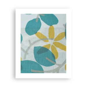 Plakat - Blandt azurblå blade - 40x50 cm