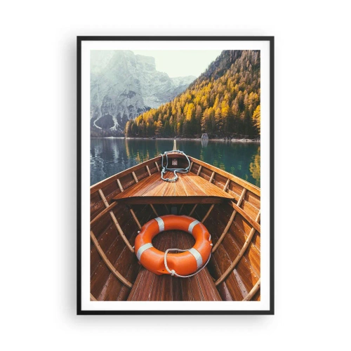 Plakat i sort ramme - Bjergtur - 70x100 cm