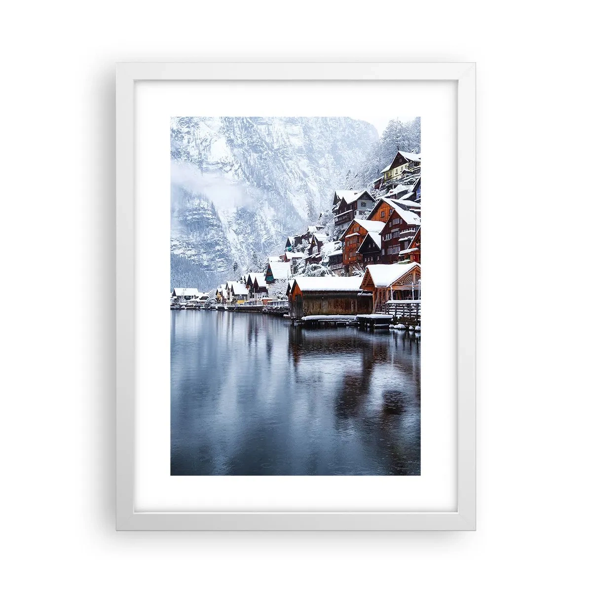 Plakat i hvid ramme - I en vinterdekoration - 30x40 cm