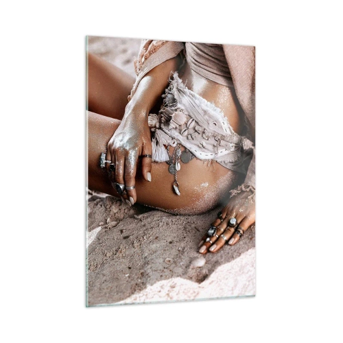 Billede på glas - Kastet ud af bølgerne? - 50x70 cm