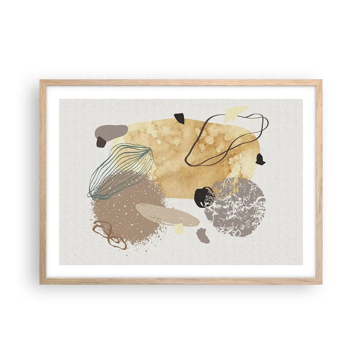Plakat i ramme af lyst egetræ - Anvendt plumkologi - 70x50 cm