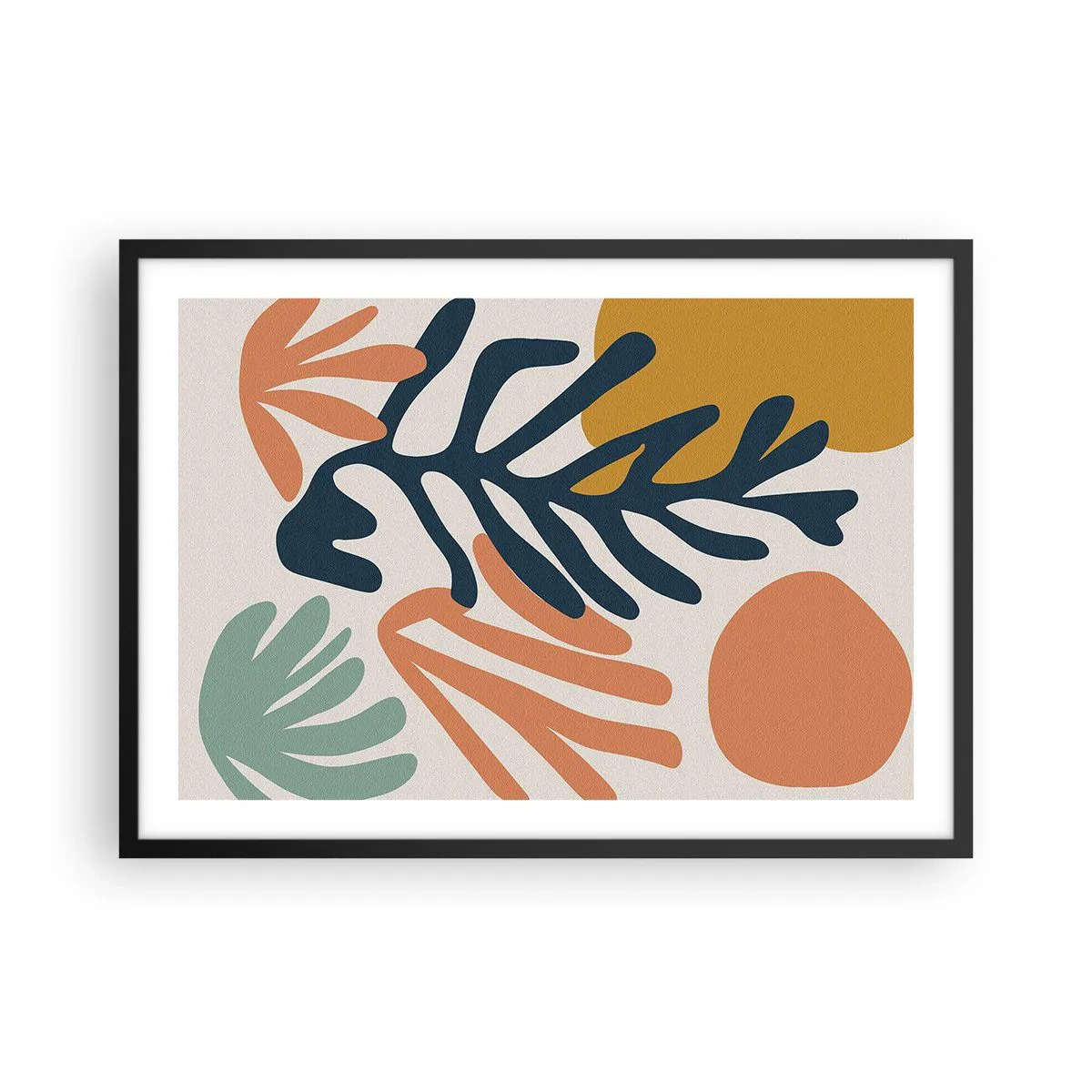 Plakat i sort ramme - Koralhav - 70x50 cm