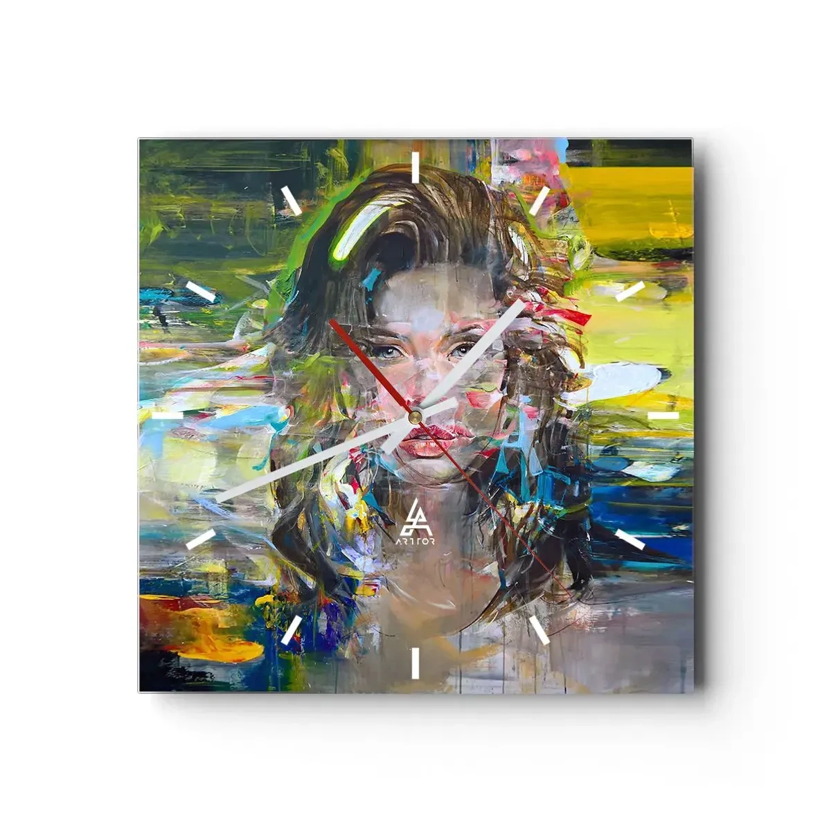 Vægur, Uret - Bag lufttæppet - 40x40 cm