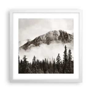 Plakat i hvid ramme - Granit hersker - 40x40 cm