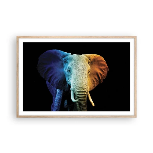 Plakat i ramme af lyst egetræ - Excentrisk, ikke underlig - 91x61 cm