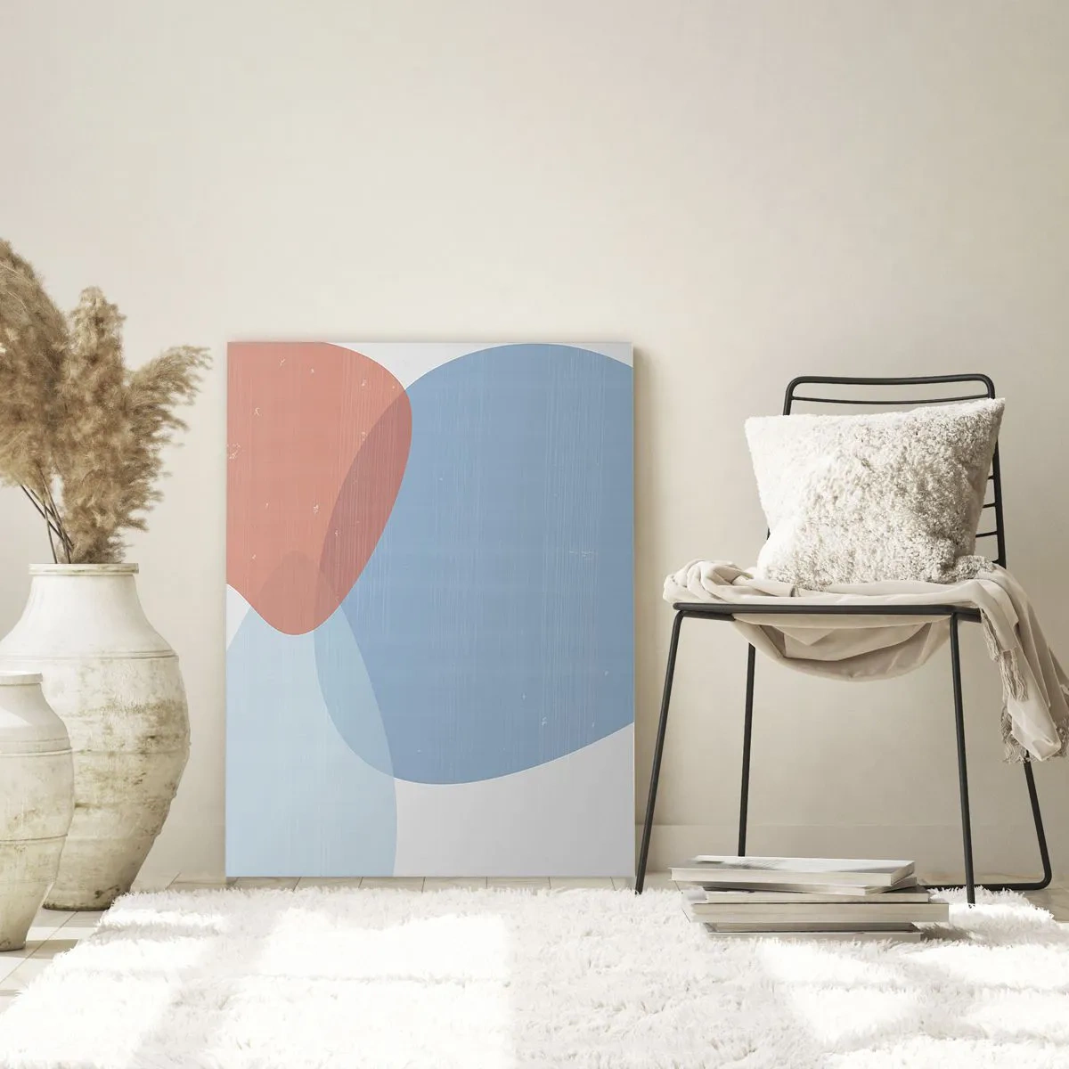 Billede på glas - Pastelfarvede relationer - 50x70 cm