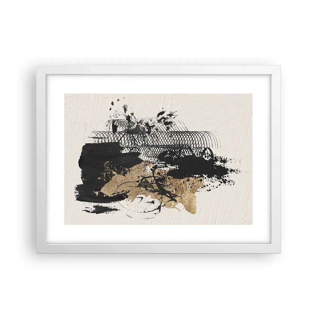 Plakat i hvid ramme - Komposition med lidenskab - 40x30 cm