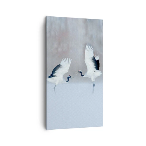 Lærredstryk - Billede på lærred - Danser i tågen - 45x80 cm