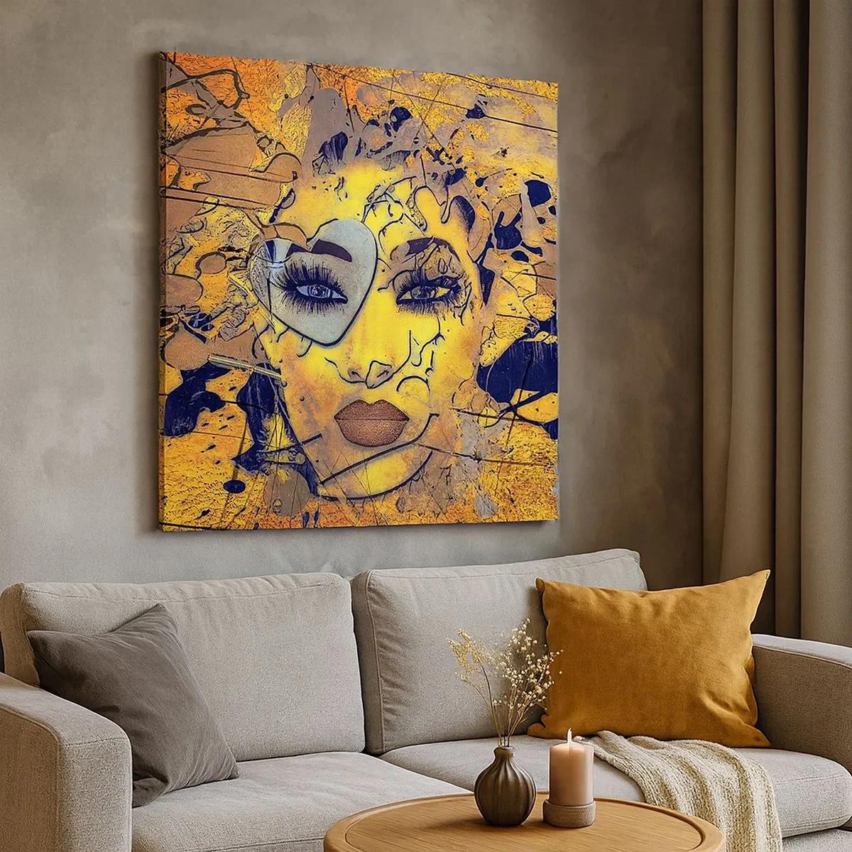 Lærredstryk - Billede på lærred - Solrig skønhed - 30x30 cm