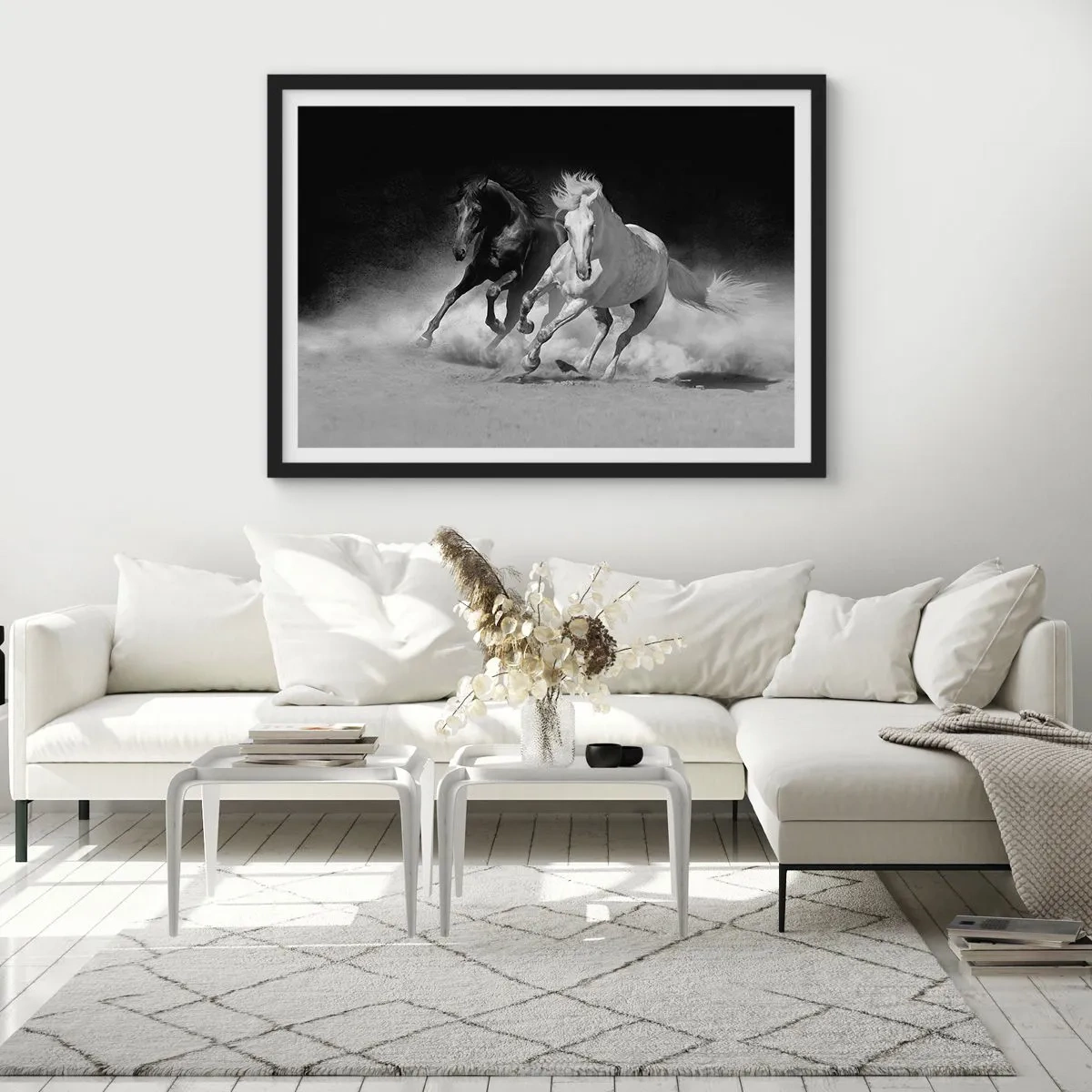 Plakat i sort ramme - Frihedens galop - 70x50 cm