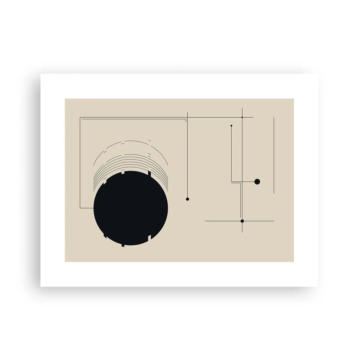 Plakat - Fjedrende og dynamisk komposition - 40x30 cm