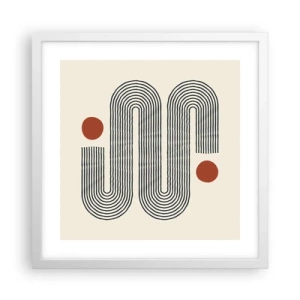 Plakat i hvid ramme - Fra start til slut - 40x40 cm