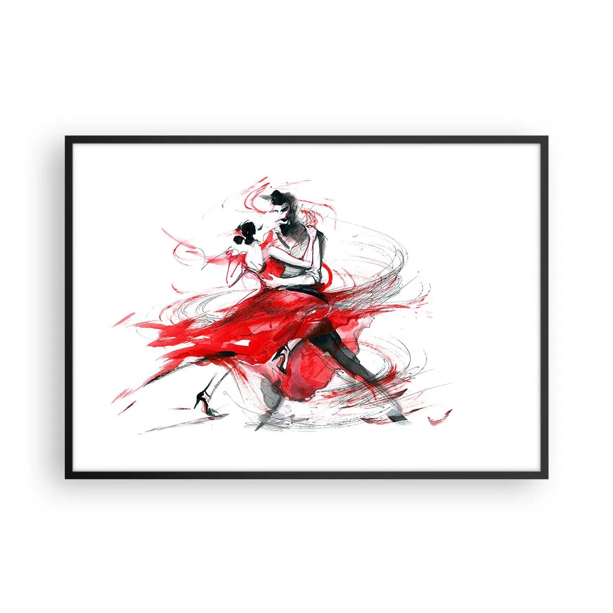 Plakat i sort ramme - Tango - passionens rytme - 100x70 cm