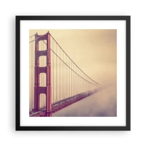 Plakat i sort ramme - Mellem himmel og jord - 40x40 cm